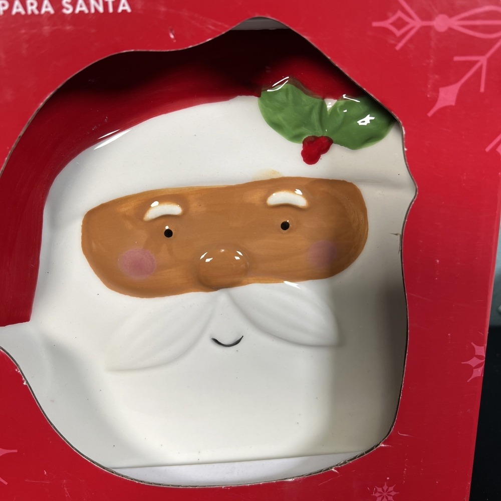 Holiday Time Cookies For Santa Set Plate & Milk Bottle 7.5"x8" Plate 13oz Bottle - Picture 4 of 5